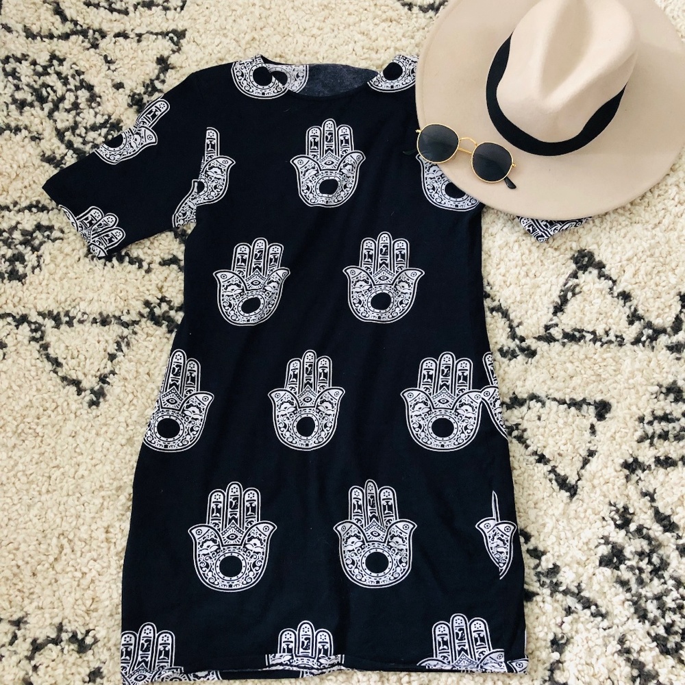 Motel Hamsa Bodycon Dress- boho
